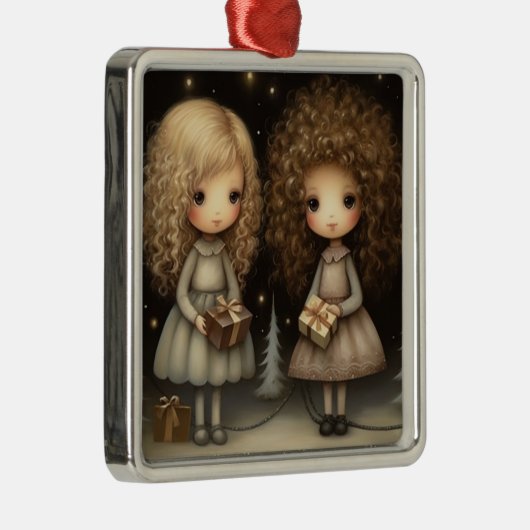 Een seizoen van vriendschap - een vriendschap metalen ornament (Rechts)