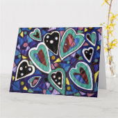 Een selectie van harten kaart (Gele Bloem)