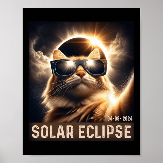 Een selfie maken met Solar 2024 Eclipse die GL dra Poster (Voorkant)