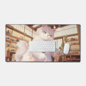 Een selfie met de pluizige reus bureaumat (Keyboard & Muis)