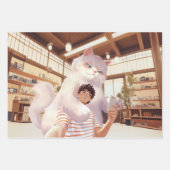 Een selfie met de pluizige reus inpakpapier vel (Voorkant 3)