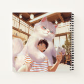 Een selfie met de pluizige reus notitieboek (Achterkant)