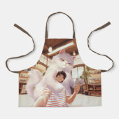 Een selfie met de pluizige reus schort (Voorkant)