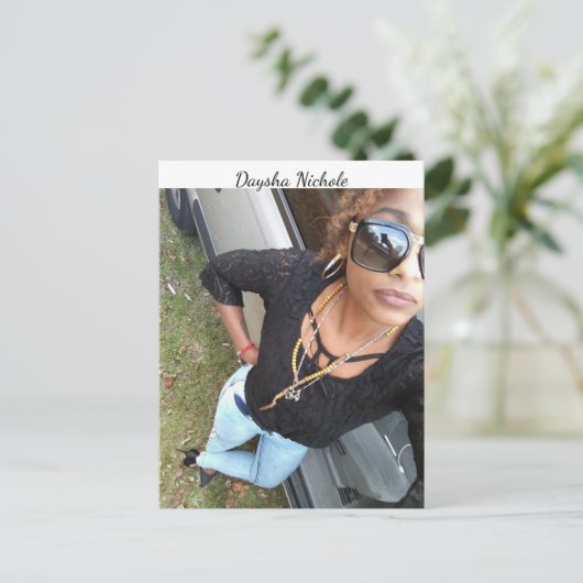 Een selfie van Daysha Nichole, briefkaart (Staand voorkant)