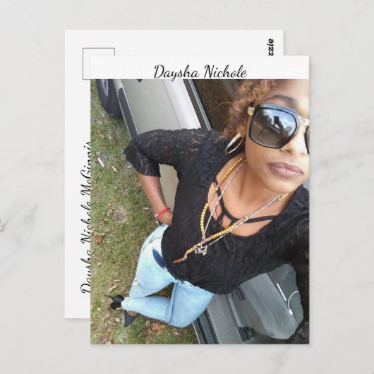 Een selfie van Daysha Nichole, briefkaart (Voorkant / Achterkant)