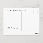Een selfie van Daysha Nichole, briefkaart (Achterkant)