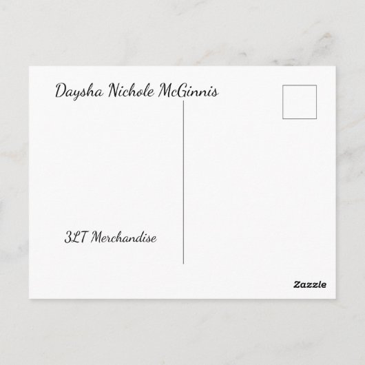 Een selfie van Daysha Nichole, briefkaart (Achterkant)
