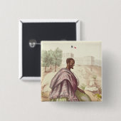 Een Senegalese Mara Vierkante Button 5,1 Cm (Voorkant /achterkant)