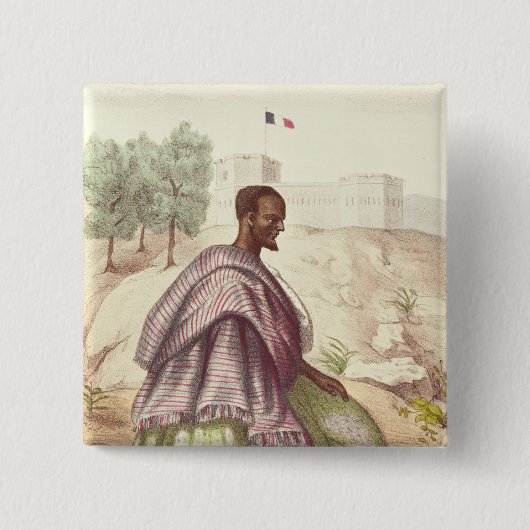 Een Senegalese Mara Vierkante Button 5,1 Cm (Voorkant)