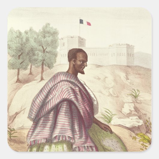 Een Senegalese Mara Vierkante Sticker (Voorkant)