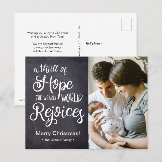 Een sensatie van Hoop, de vermoeide wereld verheug Feestdagenkaart (Voorkant / Achterkant)