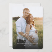 Een sensatie van hoop Foto Zwangerschap Aankondigi Feestdagenkaart (Voorkant)