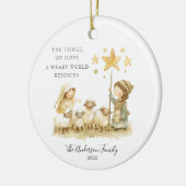 Een sensatie van hoop kerstboom kerststal keramisch ornament (Links)