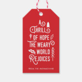 Een sensatie van hoop | Rood Cadeaulabel (Voorkant)