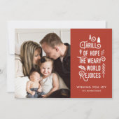 Een sensatie van hoop | Sienna | Moderne foto Feestdagenkaart (Voorkant)