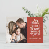 Een sensatie van hoop | Sienna | Moderne foto Feestdagenkaart (Staand voorkant)