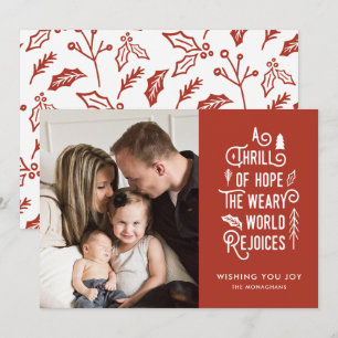 Een sensatie van hoop   Sienna   Moderne foto Feestdagenkaart