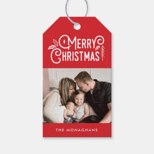 Een sensatie van hoop | Vrolijk kerstfeest | Foto  Cadeaulabel (Voorkant)