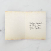 Een Sepia Fotosjabloon Trouwen Jubileum Kaart (Binnen)