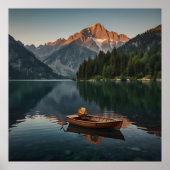 Een sereen en boeiend alpenlandschap poster (Voorkant)