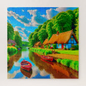 Een sereen landschap legpuzzel (Verticaal)