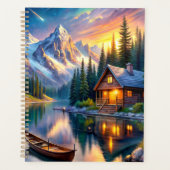 Een sereen landschap tijdens zonsondergang planner (Voorkant)