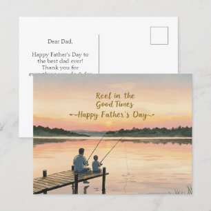 Een sereen meer voor Vaderdag Briefkaart