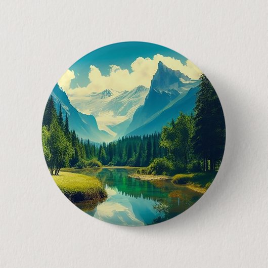 Een sereen schoonheid ronde button 5,7 cm (Voorkant)