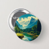 Een sereen schoonheid ronde button 5,7 cm (Voorkant /achterkant)