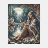 Een serene avond bij de maanverlichte rivier met w fleece deken (Voorkant)