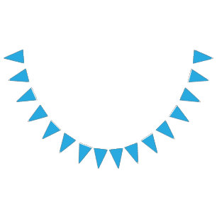Een serene blauwe lucht met een paar verspreide wi vlaggetjes