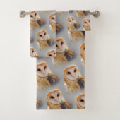 Een Serene en een mooie Barn Owl Bad Handdoek (Insitu)
