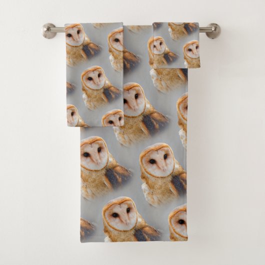 Een Serene en een mooie Barn Owl Bad Handdoek (Insitu)