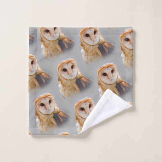Een Serene en een mooie Barn Owl Bad Handdoek (Wasdoekje)