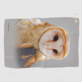 Een Serene en een mooie Barn Owl Golfhanddoek (Horizontaal)