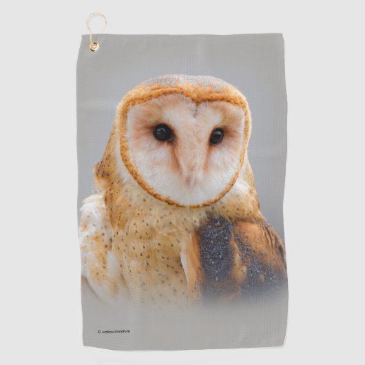 Een Serene en een mooie Barn Owl Golfhanddoek (Voorkant)