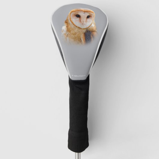 Een Serene en een mooie Barn Owl Golfheadcover (Voorkant)