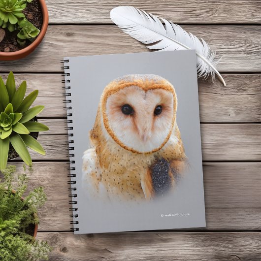 Een Serene en een mooie Barn Owl Notitieboek