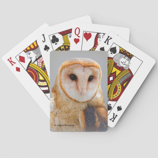 Een Serene en een mooie Barn Owl Pokerkaarten (Achterkant)