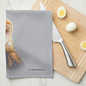 Een Serene en een mooie Barn Owl Theedoek (Quarter Fold)