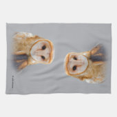 Een Serene en een mooie Barn Owl Theedoek (Horizontaal)