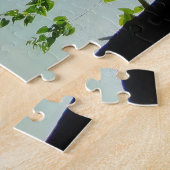 Een serene oever van een meer legpuzzel (Zijkant)