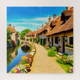 Een serene ontsnapping uit het dorp legpuzzel
