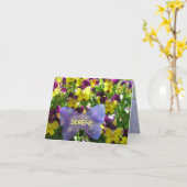 Een Serene Pansy Garden kaart (Gele Bloem)