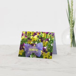 Een Serene Pansy Garden kaart