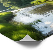 Een serene rivier landschap poster (Hoek)