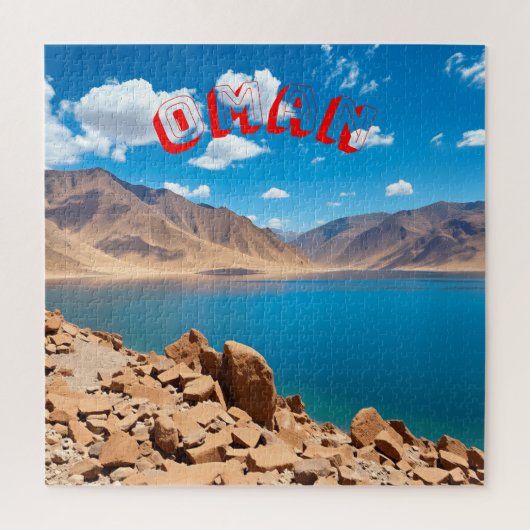 Een serene turquoise Omaanse kustinham Legpuzzel (Verticaal)