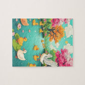 Een serene vijver kinderen; s legpuzzel (Horizontaal)