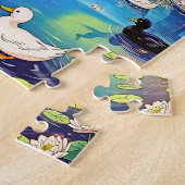 Een serene vijver legpuzzel (Zijkant)