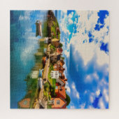 Een serene waterkant legpuzzel (Horizontaal)